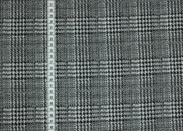 Jacquard Classic Jerseystoff Hahnentritt schwarz weiss